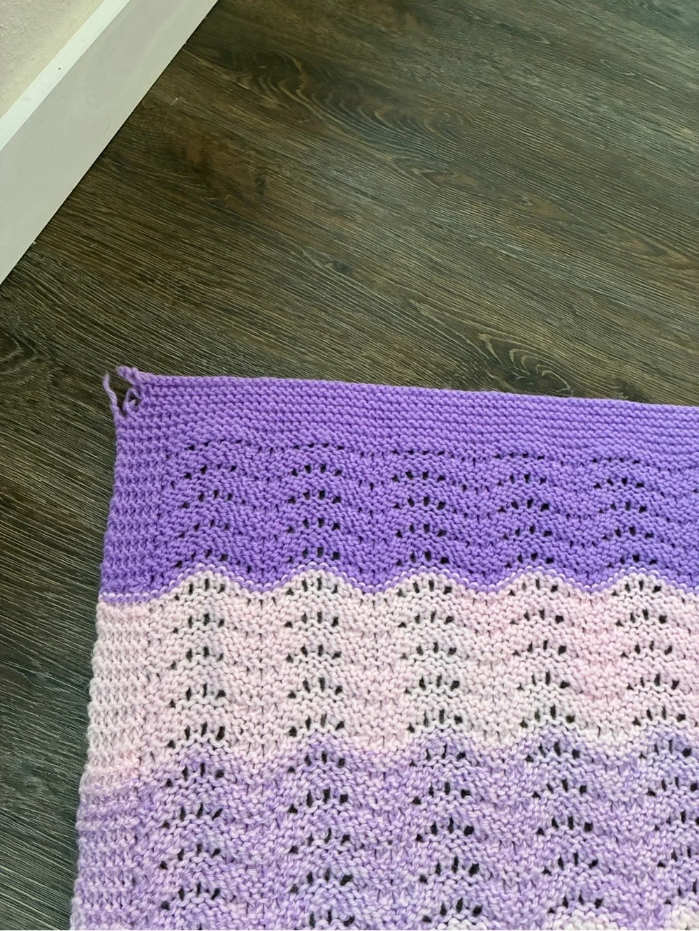 Cozy Purple & Pink Crochet Throw Blanket - Home Accents